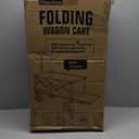 Hikenture Beach Wagon with Big Wheels for Sand, 47.5" Extra Long Collapsible Wagon with Tailgate, 330lbs Capacity Wagons Carts Foldable, Heavy Duty Folding Wagons Cart (Blue)