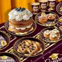 2025 Graduation Party Decorations Graduation Decoration 2025 Maroon Disposable Grad Tableware Set Plates, Cups, Napkins, Tablecloth and Banner for Congrats Grad Class Of 2025, Serves 24