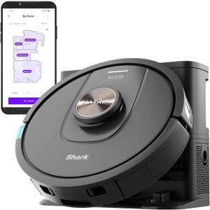 Shark UR2360S Ultra Robot Vacuum, with Matrix Clean, Precision Mapping, 30-Day Capacity HEPA Bagless Self Empty Base, Self-Cleaning Brushroll Perfect for Pet Hair, WiFi, Black 