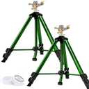 Keten Impact Sprinkler on Tripod Base, 2 Pack Lawn Sprinklers for Yard with 360 Degree Large Area Coverage, Extra Tall Heavy Duty Water Sprinkler for Lawn/Yard/Garden (2 PACKS)