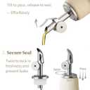Besmeety 18oz Olive Oil Dispenser Bottle for Kitchen, Ceramic Oil and Vinegar Dispenser Set with Automatic Stainless Steel Pourer