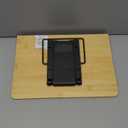 Readaeer Bamboo Book Stand, Large Book Holder with 6 Adjustable Height, Foldable Cookbook Stand Desktop Document Holder for Kitchen & Office (13.4 x 9.3 Inch)