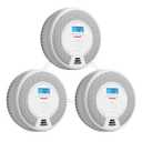 X-Sense Wireless Interconnected Combination Smoke and Carbon Monoxide Detector with LCD Display & 10-Year Battery, Over 820 ft Transmission Range, 3-Pack