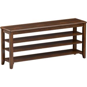 Taitiy Shoe Rack Bench with Rubberwood Flat Top and 3 Adjustable Shelves – Wooden Shoe Rack for Entryway, Hallway, Mudroom, Front Door, or Small Spaces, 47.2"