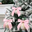 Pink Satin Ribbon Twist Tie Bows 5 Inch Pre-Tied Blush Pink Gift Bows for Crafts, Treat Bags, Party Favors, Wedding, Baby Shower, Candy Apple, Christmas Tree (36 Pack)