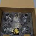 Molimoli Coffee Syrup Dispenser Set of 4, Glass Bottles with Pump, Maple & Coffee Syrup, Black