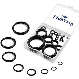 FishTrip Fishing Rod Eyelet Repair Kit 60Pcs/160Pcs Fishing Rod Repair Kit 12 Sizes Fishing Pole Ceramic Guides Rings Replacement Kit