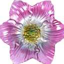Outdoor Bird Bath Glass Birdbath Garden Birdfeeder with Metal Stake Pink(Height:26inch)