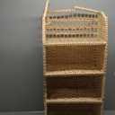 Household Essentials Woven Accent Shelf Cream and White Paper Rattan