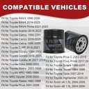 12 Packs 90915-YZZF2 Oil Filter, Engine Oil Filter with Drain Plug Washers Compatible with Toyota RAV4 Camry Corolla Prius Avalon Highlander Scion, Replace 90915-YZZN1 90915-10009 90915-YYZD3