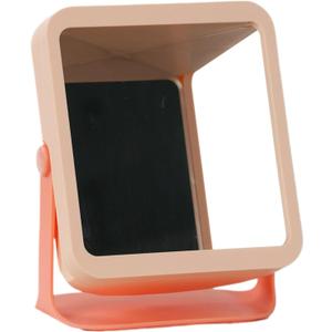 Non-Reversing Mirror with Authentic Image Reflection - Inverted Mirror for Clear, Accurate Makeup & Grooming, Desktop Vanity Essential (Pink)