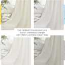 2 x NICETOWN Natural Linen Doorway Curtains 80 inches Long, Grommet Thick Linen Weave Semi Sheer Window Treatments Privacy Assured with Light Filtering for Bedroom/Side Door, W34 x L80