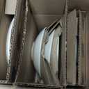 Corona 12-Piece Light Sandy Beige Ceramic Dinnerware Sets, Plates and Bowls, Service For 4, Nyssa