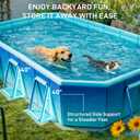 Foldable Pool, Non-Inflatable Swimming Pool for Adults & Family Use, Thickened Collapsible Folding Pool, Large Foldable Pool for Backyard, Portable Above Ground Outdoor Pool 116" x 65" x 20"