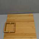 Bamboo Couch Arm Tray with Cup Holder | All-in-One Armrest Organizer for Phone, Remote & Snacks | Foldable, Anti-Slip, Fits Most Couches