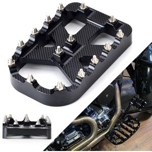 Goldfire MX Style Brake Pedal Pad Cover for H-D Softail Heritage Springer Fat Boy Deluxe FLSTN Road King FLHR Road Glide FLTR (Black)