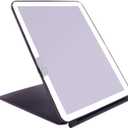 deweisn Folding Lighted Makeup Mirror with 72 LEDs 3 Colors Light Modes USB Rechargable 1800mA Batteries Portable Ultra Thin Compact Vanity Mirror Dimmable Travel Mirror (Black)