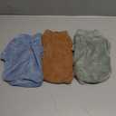GYALAPERI Dog Sweater, 3 Pack Dog Sweaters for Small Dogs Girl Boy, Ultra Soft Warm Puppy Clothes Dog Coat for Winter (Lt Blue+Olive+Brown, Small)