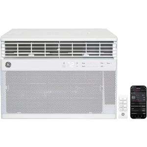 GE Window Air Conditioner 8,000 BTU for Rooms up to 350 sq ft., Wi-Fi Enabled, Energy-Efficient Cooling for Medium Rooms, Easy Install Kit, Control Using Remote or Smartphone App, White