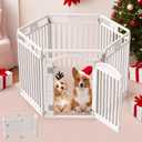 Pet Playpen with Door Dog Foldable Puppy Playpen for Puppies and Small Dogs 6-Panels Easy Assemble Easy Storing for Indoor and Outdoor (6 Panels)