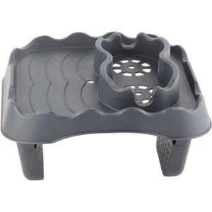 Hot Tub Cup Holder Tray, Hot Tub Side Table Drink and Snacks Tray with Drain Holes and Anti Slip Rubber Pool Accessories for Indoor Outdoor Swimming Pool Spa Bathtub Patio (Gray) Hot Tub Cup Holder Tray, Hot Tub Side Table Drink and Snacks Tray with Drain Holes and Anti Slip Rubber Pool Accessories for Indoor Outdoor Swimming Pool Spa Bathtub Patio (Gray)