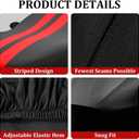 WinPower Indoor Car Cover, Stretch Dustproof Protection Fit 192-203 Inch Sedan Full Car Cover for Underground Garage Car Show, Black and Red