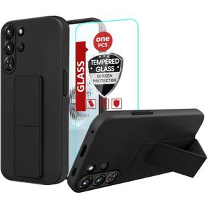 Compatible with ZTE Nubia Red Magic 10 Pro/10 Pro+/10S Pro/10S Pro+ Phone Case, Hide Folding Kickstand/Stand Silicone TPU Protective Cover Case - Black
