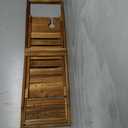 VaeFae Premium Teak Bathtub Tray, Expandable Wooden Bath Tray for Tub, Luxury Bathtub & Bathroom Accessories, Great House Warming, Anniversary & Wedding and Birthday Gifts (Free Teak Body Brush)