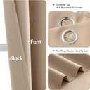 MIULEE Blackout Curtains for Bedroom Living Room 2 Panels, Thermal Insulated Room Darkening Drapes Grommet Noise Reducing Light Blocking Window Treatments 84 Inches Long 40x84 Inch Beige