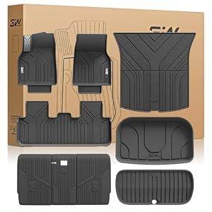 3W Tesla New Model Y Juniper Floor Mats and Cargo Liners, TPE Floor Liner for 2025 2026 Model Y, Trunk Mats & Seat Back Cover Protector, Tesla Model Y Juniper Accessories(Not For Standard), Vigormold