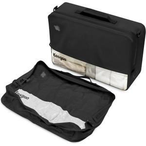 Vacuum Seal Bags for Travel 180 Open Compression Packing Cubes for Carry-on Luggage, IP67 Waterproof Space Saver Storage Bag (1 Large Pack No Pump Black)