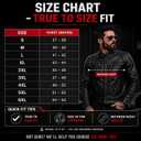 Men’s Leather Motorcycle Jacket, Distressed Biker Riding Jacket with Armor Pockets, Removable Liner (Black), Large