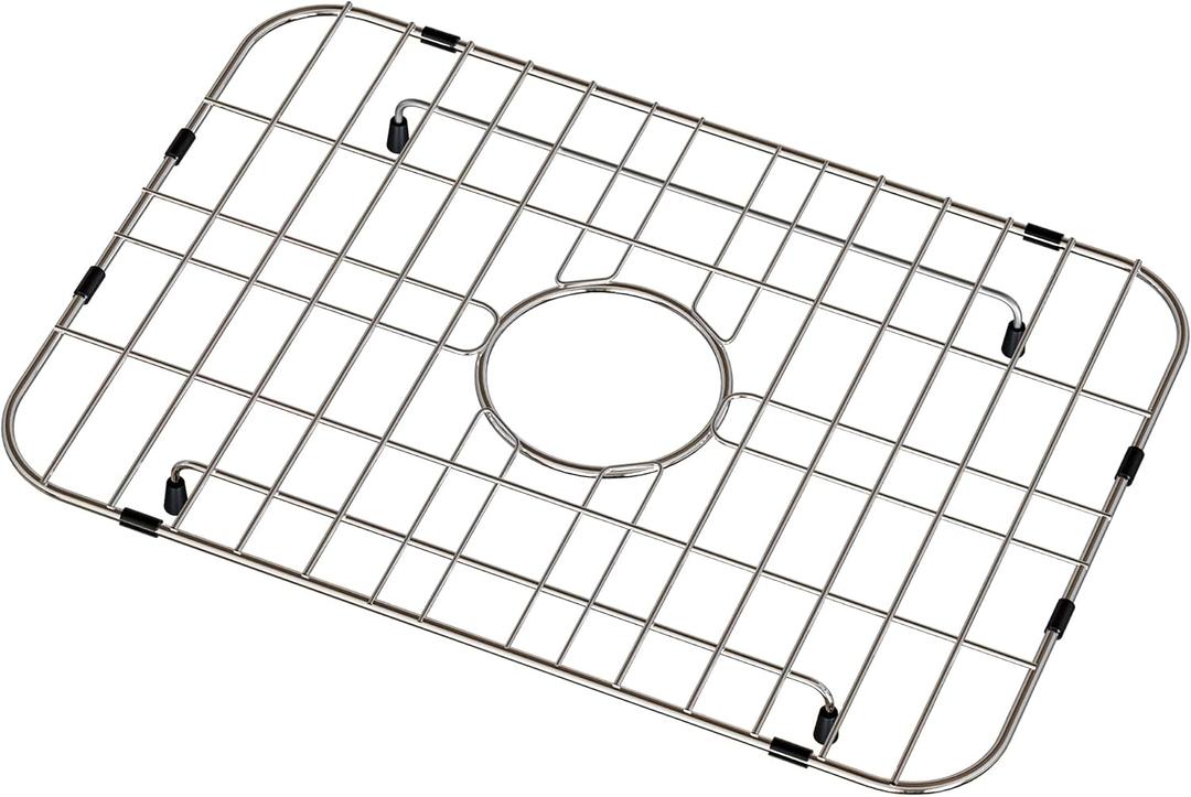 Sink Grid 18" X 12-1/2", Centered Drain with Corner Radius 1-1/2" Stainless Steel Material for Sink (18 X 12" Centered Drain)
