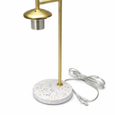 Modern Brass Desk Lamp with Terrazzo Base – Minimalist Table Lamp for Home or Office