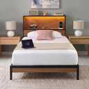 Zinus Kai Platform Bed Frame, RGB LED Lights, USB Charging Station, Twin