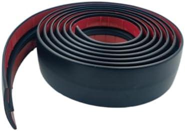 DAILISEN T Molding Flexible Self Adhesive T Shape Floor Transition Strip Bendable T Rubber Trim T Transition Strip for Tile to Laminate Flooring (300 × 5cm Black)