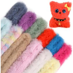 Zlulary 39 Inch Jumbo Fur Pipe Cleaners Craft, 12 Pcs Thick Pipe Cleaners, Chunky Pipe Cleaners Chenille Stems Pipe Cleaners Craft Supplies for Beginners DIY Arts Craft Decorations (Bright) (Light)