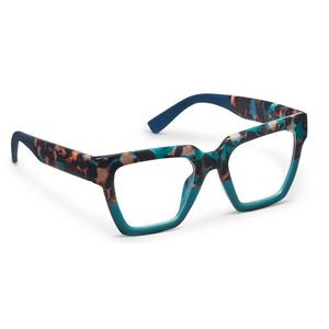 Women's Peeper Take a Bow Glasses- Teal Botanico +2.25