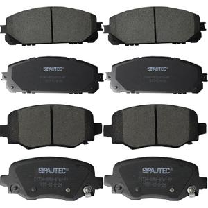 SIPAUTECFront & Rear Ceramic Brake Pads Replacement For 2014 2015 2016 2017 2018 2019 2020 2021 2022 Jeep Cherokee With Dual Piston Front Caliper