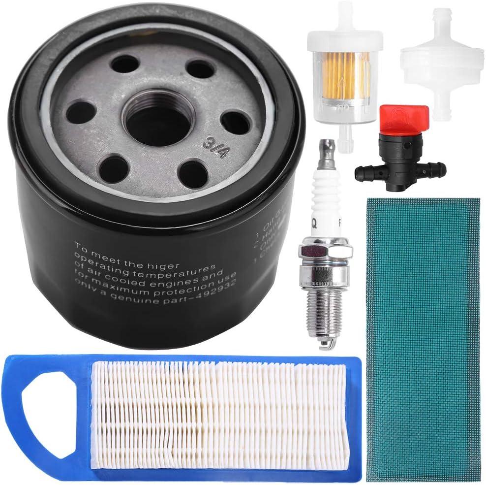 laffoonparts 97153 Air Filter Tune-up Kit Replacement for Brigs-Straton 698083 795115 14-17.5HP Engine Lawn Mower John Deere GY20573 LA115 LA105 LA110 LA100 L100 L105 L107 L108 Lawn Mower