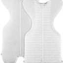 Susurration Baby Sleep Sack, Self-Soothing Swaddle for Newborns, Improves Sleep, Snug Fit Helps Calm Startle Reflex, Newborn Essentials for Baby, 2 Pack, 1-3 Months, 8-13 lb (Grey Print & Grey)