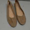 Stunner Women Cute Slip-On Ballet Shoes Soft Solid Classic Pointed Toe Flats (9, Upgrade Khaki)