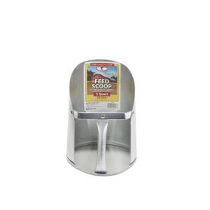Little Giant Galvanized Feed Scoop for Livestock | Heavy Duty Stackable Feed Scoop with Enclosed Handle (3 Quart, 1, Count)