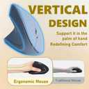 Urby Left Handed Mouse, Vertical Left Handed Ergonomic Wireless Mouse, Ideal for Lefty Users, Gaming & Office Use, Compatible with Windows/macOS/iPadOS. White