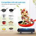 Cusimax Electric Stove, 1800W Infrared Hot Plate, 7 Inch Ceramic Glass Portable Double Burner Cooktop for Dorm Office Home Camp, Compatible w/All Cookware, Heat-up In Seconds-Upgraded Version