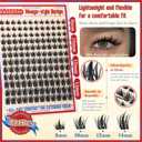 Fairy Lash Clusters with Spikes Eyelash Extensions Wispy Manga Lashes Individual Lashes Extension 8-14mm DIY Soft Eyelash Clusters 144Pcs Lash Clusters Kit DIY at Home by FANXITON, Manga Lash Clusters-A