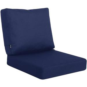 Favoyard Deep Seat Patio Cushions 22 × 22 inch Rainproof & Fadeness Furniture Cushion Set for Outdoor Chair Couch with Polyester-Linen Fabric & Removable Cover, Hidden Zipper and Adjustment Staps