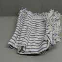 ZWJD Throw Pillow Covers 18x18 Set of 2 Striped Pillow Covers with Fringe Chic Cotton Decorative Pillows Square Cushion Covers for Sofa Couch Bed Living Room Farmhouse Decor (Bright Blue)