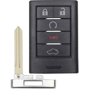 Key Fob Replacement Fits for 2008-2011 Cadillac STS/2008-2015 Cadillac CTS Car Keyless Entry Remote Control M3N5WY7777A 5 Btn