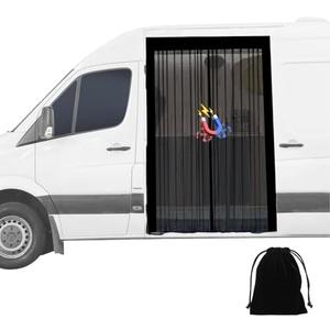 FormiPow Magnetic Screen Door Mosquito Net, No-Tool Bug Screen with Auto-Close, Universal Screen Defender for Mercedes Sprinter Ford Transit RAM Promaster and Campervans, 83"(H) x 59"(W)
